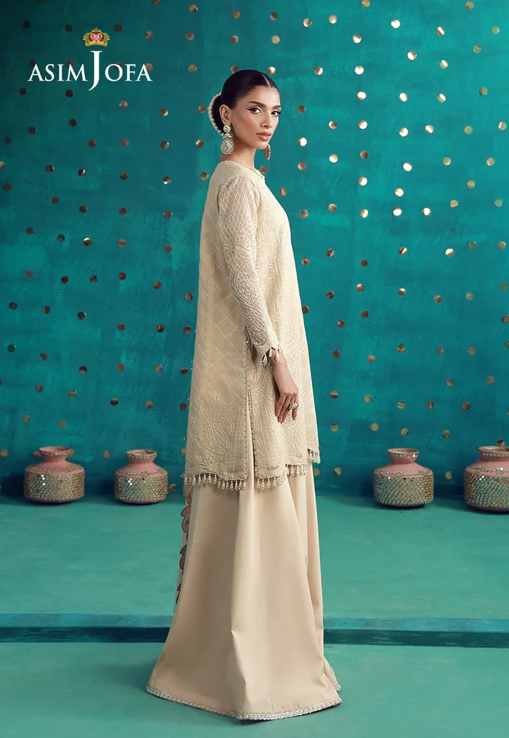 Embroidered Javeria Net - AJULFB-02-UNS
