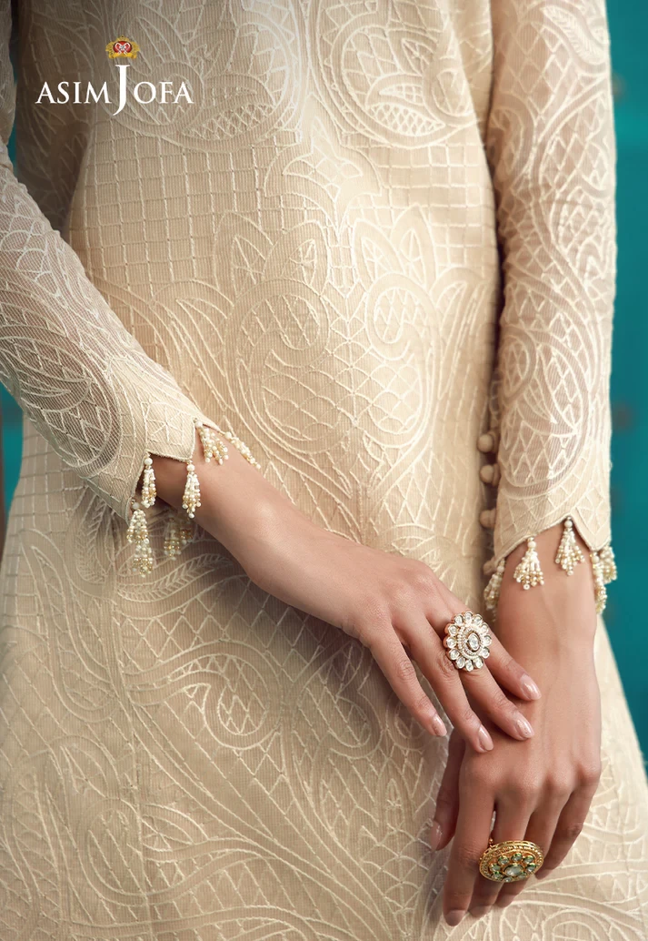 Embroidered Javeria Net - AJULFB-02-UNS