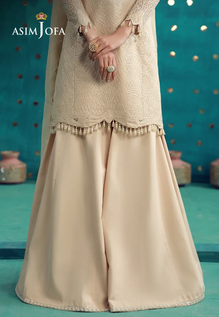 Embroidered Javeria Net - AJULFB-02-UNS