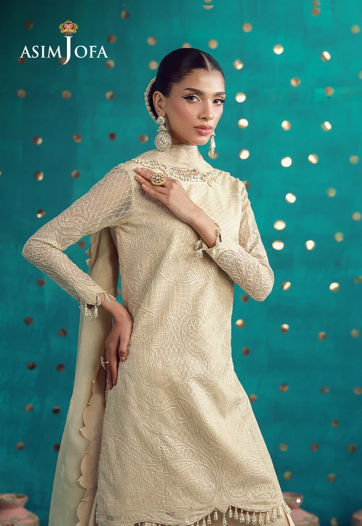 Embroidered Javeria Net - AJULFB-02-UNS