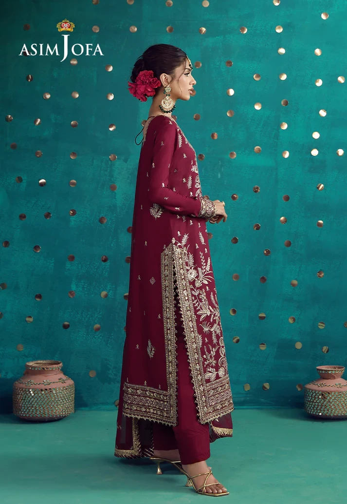 Embroidered Boski Silk - AJULFB-08-UNS