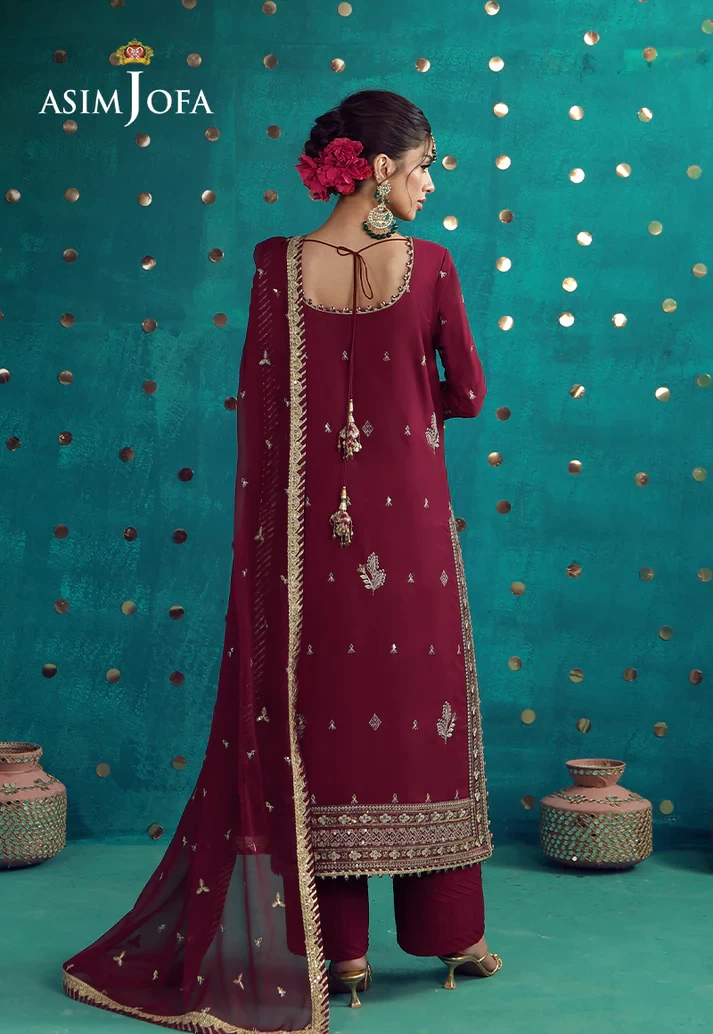 Embroidered Boski Silk - AJULFB-08-UNS