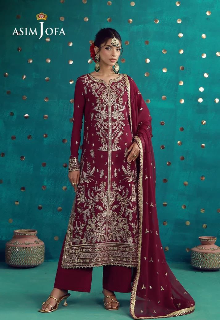 Embroidered Boski Silk - AJULFB-08-UNS