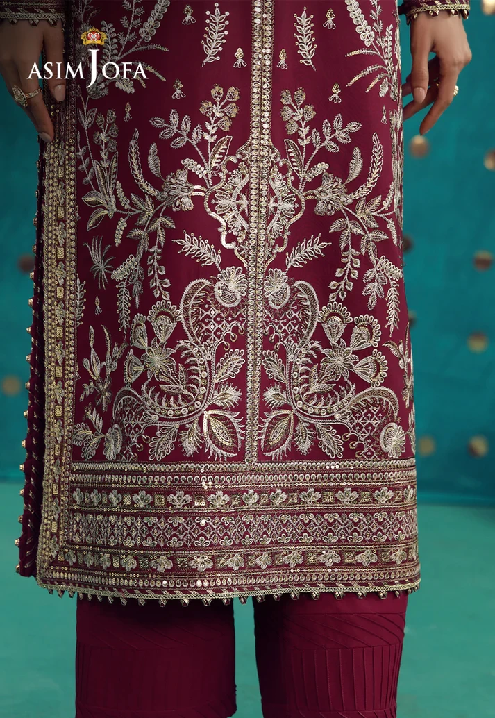 Embroidered Boski Silk - AJULFB-08-UNS