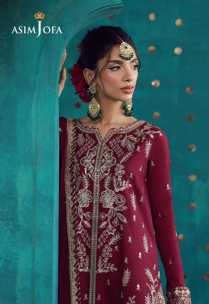Embroidered Boski Silk - AJULFB-08-UNS