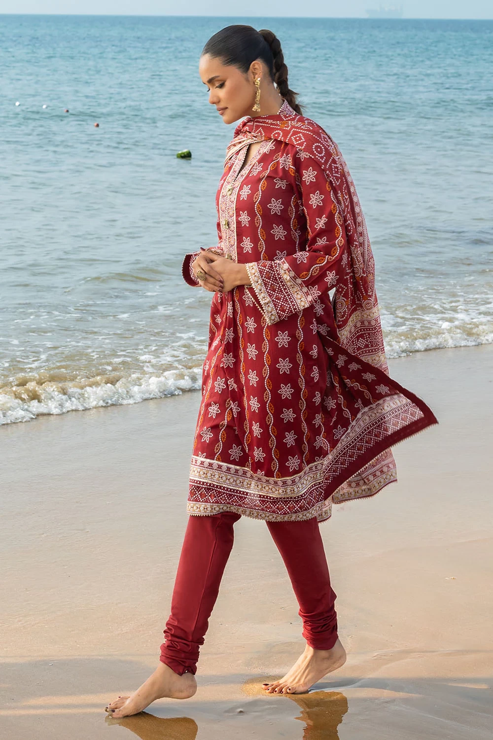 3 Piece Printed Lawn Suit CL-62026 B - W-FB-CHU-26-453017