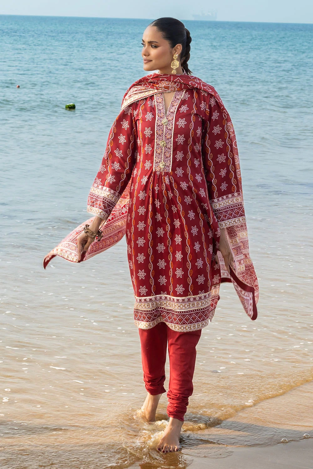 3 Piece Printed Lawn Suit CL-62026 B - W-FB-CHU-26-453017