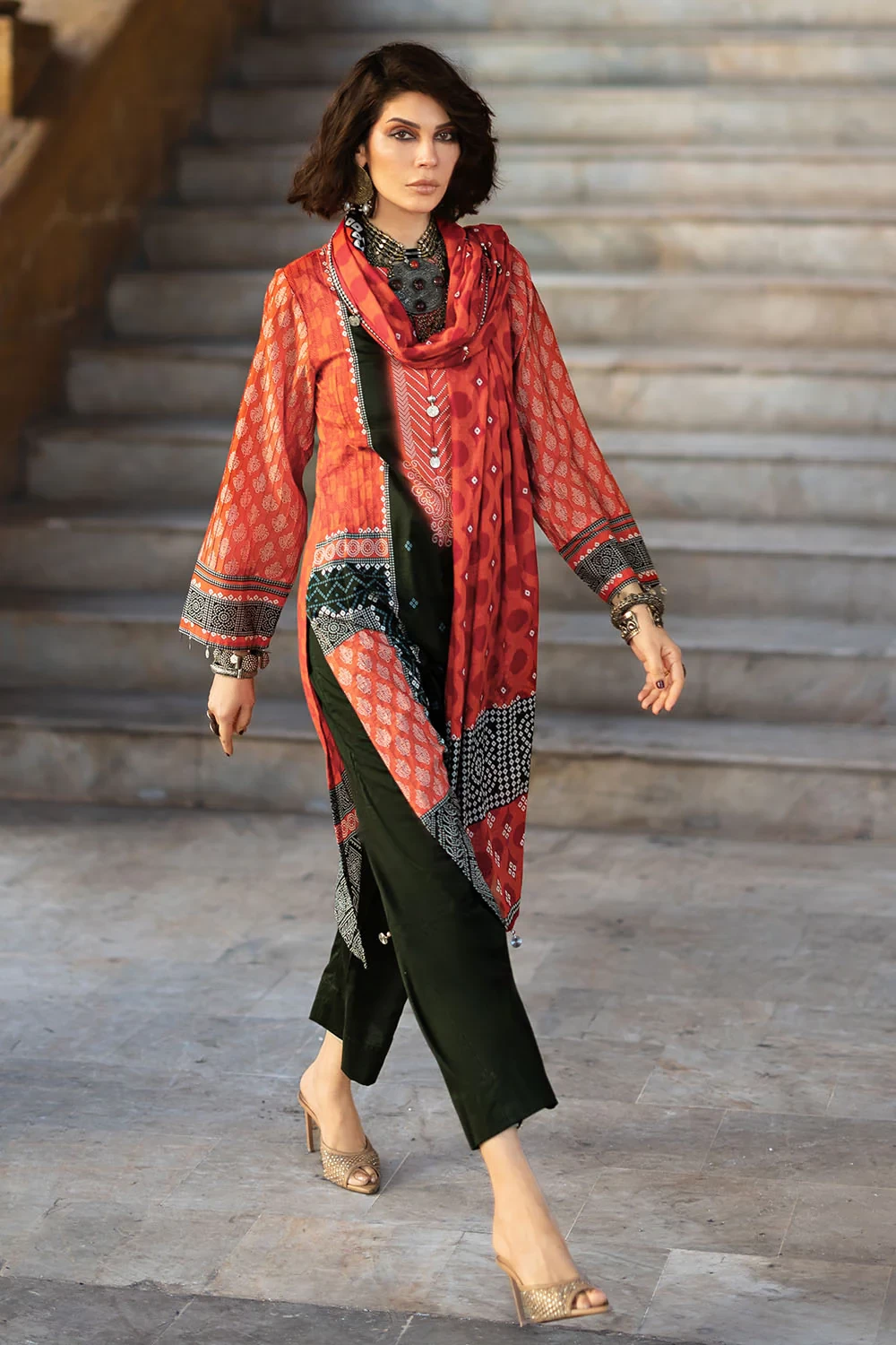 3 Piece Printed Lawn Suit CL-62148 A - W-FB-CHU-26-455492