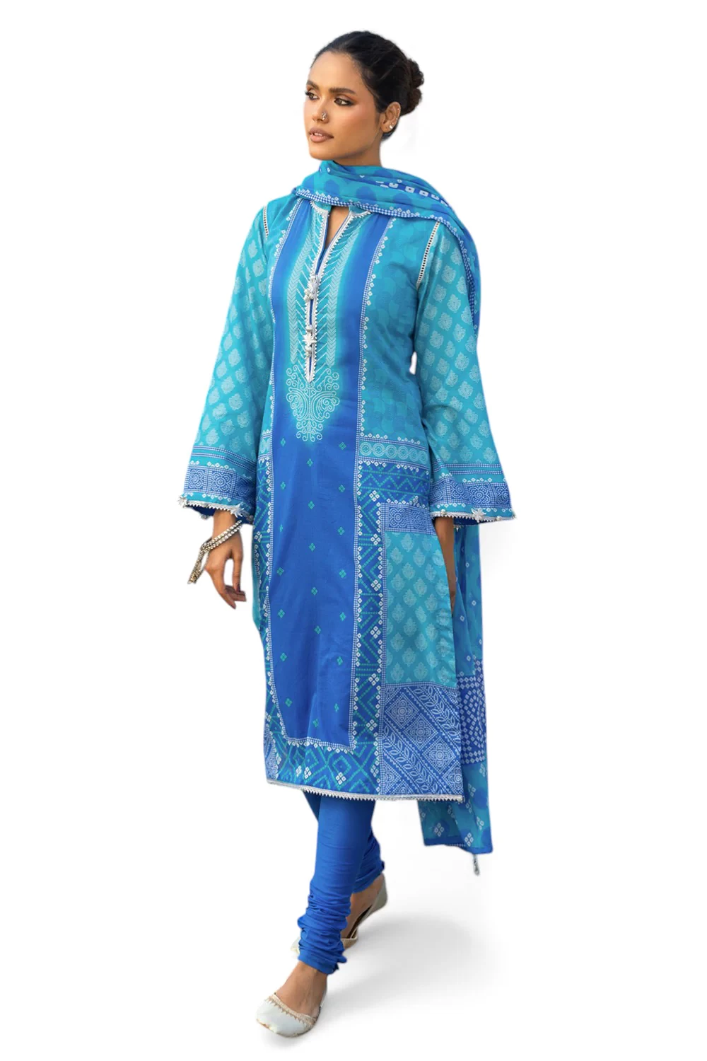 3 Piece Printed Lawn Suit CL-62148 B - W-FB-CHU-26-455493