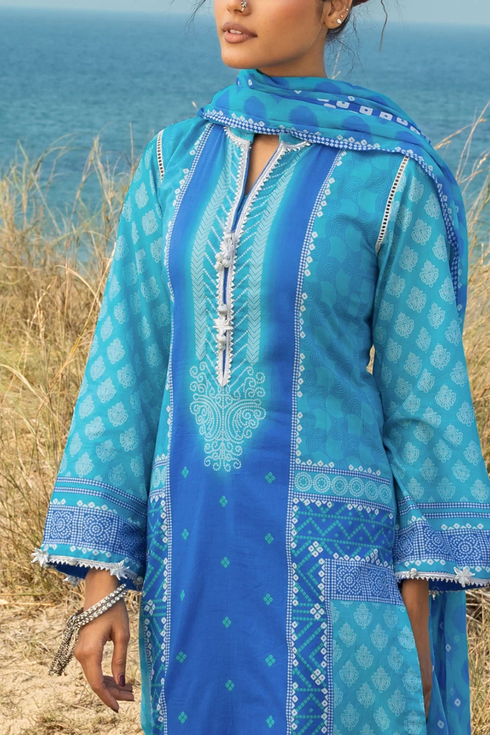 3 Piece Printed Lawn Suit CL-62148 B - W-FB-CHU-26-455493