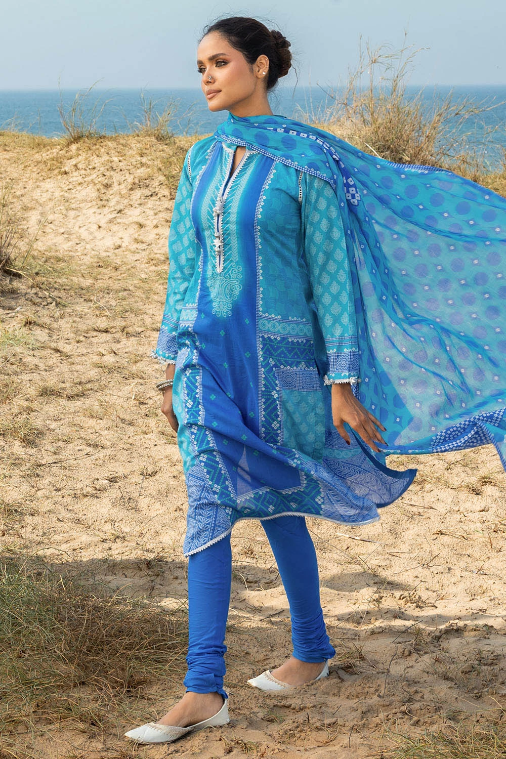 3 Piece Printed Lawn Suit CL-62148 B - W-FB-CHU-26-455493