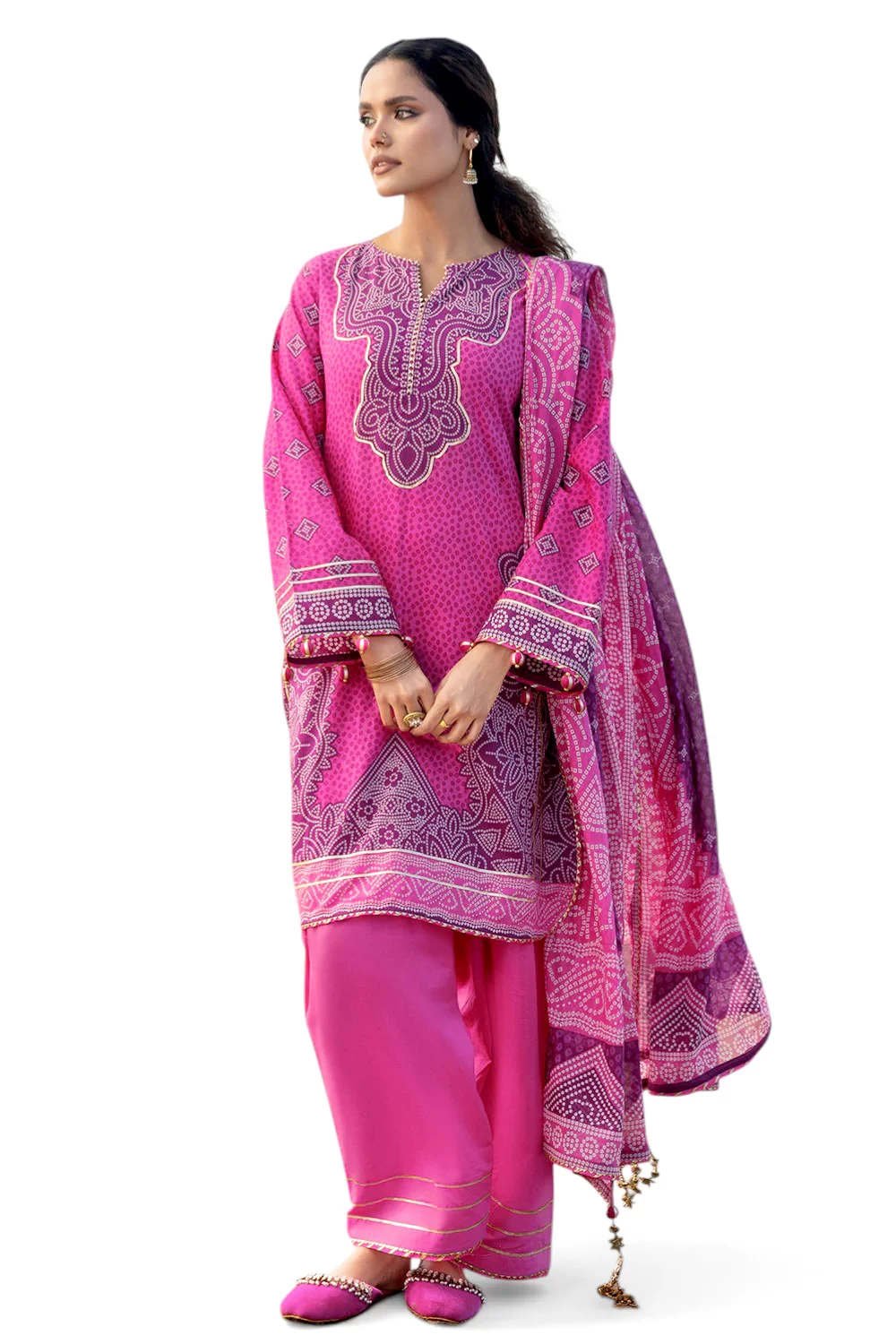 3 Piece Printed Lawn Suit CL-62061 B - W-FB-CHU-26-453023