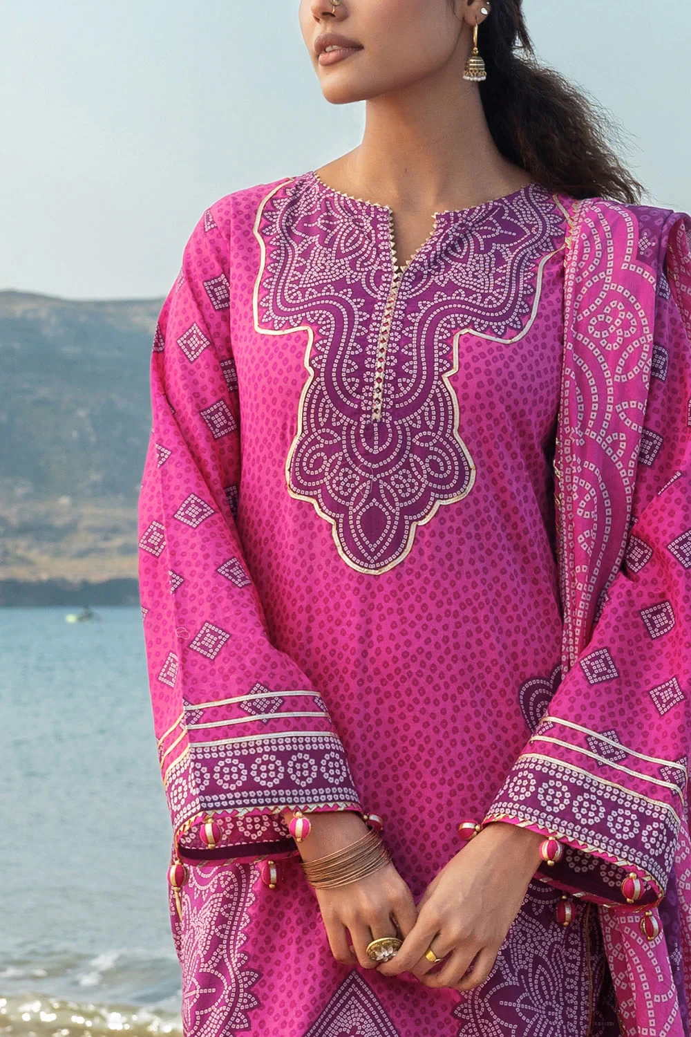 3 Piece Printed Lawn Suit CL-62061 B - W-FB-CHU-26-453023