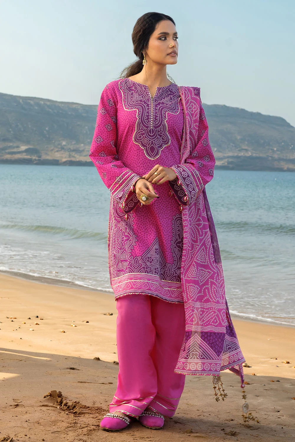 3 Piece Printed Lawn Suit CL-62061 B - W-FB-CHU-26-453023