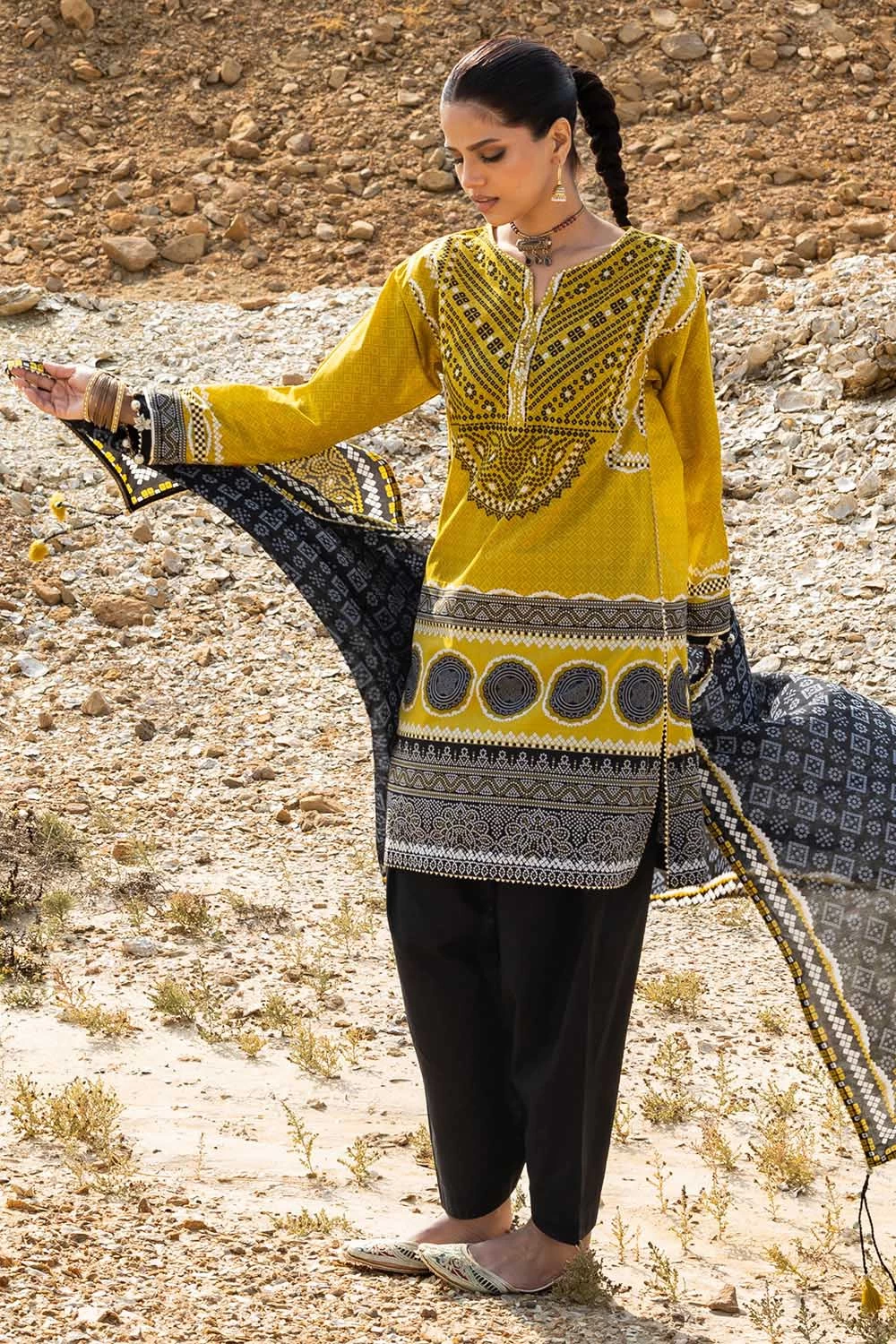 3 Piece Printed Lawn Suit CL-62173 B - W-FB-CHU-26-455501
