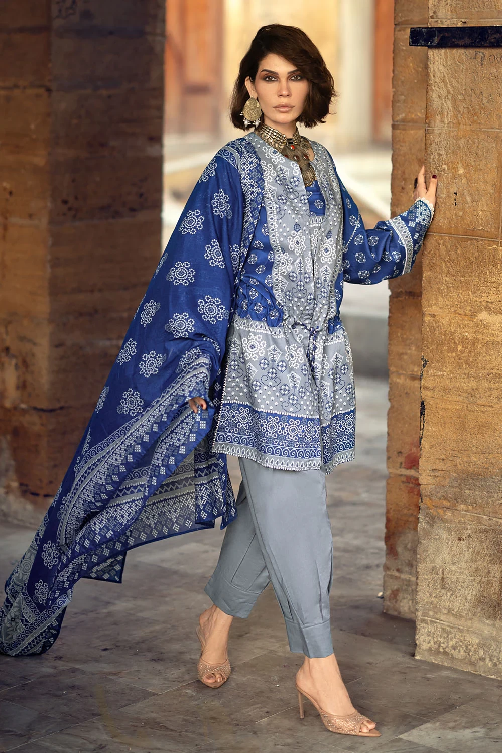 3 Piece Printed Lawn Suit CL-62027 B - W-FB-CHU-26-454664