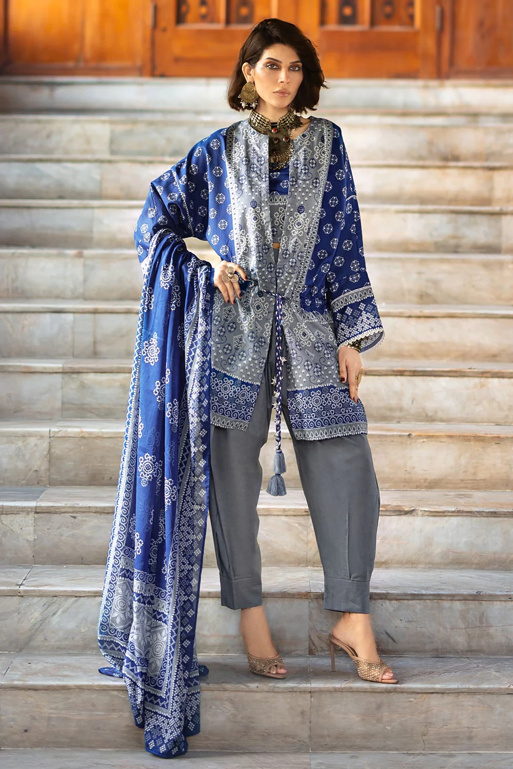 3 Piece Printed Lawn Suit CL-62027 B - W-FB-CHU-26-454664