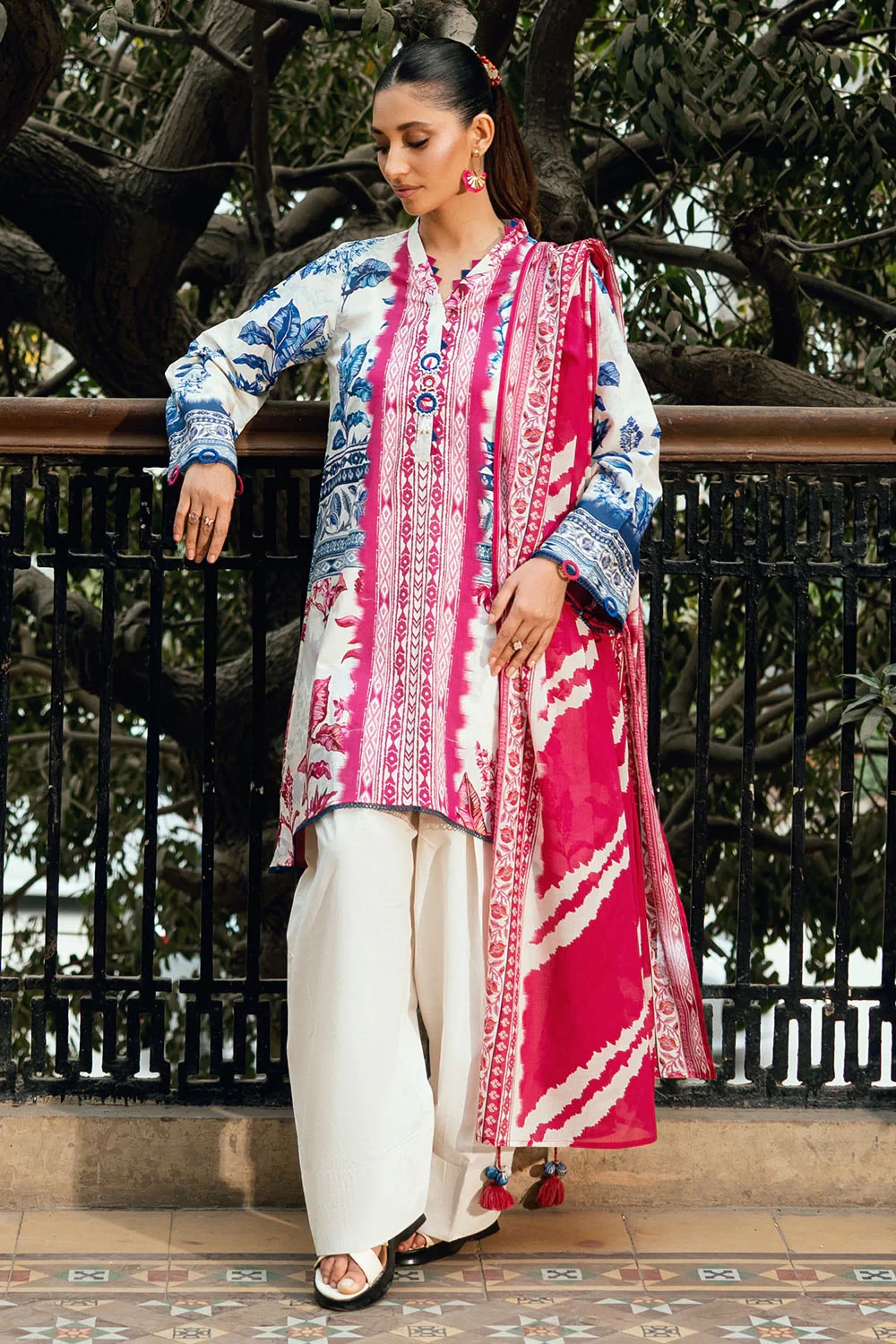 3 Piece Printed Cross Hatch Suit with Lawn Dupatta CH-62014 - W-FB-DR-26-455512