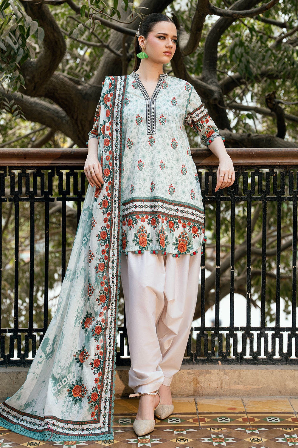 3 Piece Printed Cross Hatch Suit with Lawn Dupatta CH-62016 - W-FB-DR-26-455510