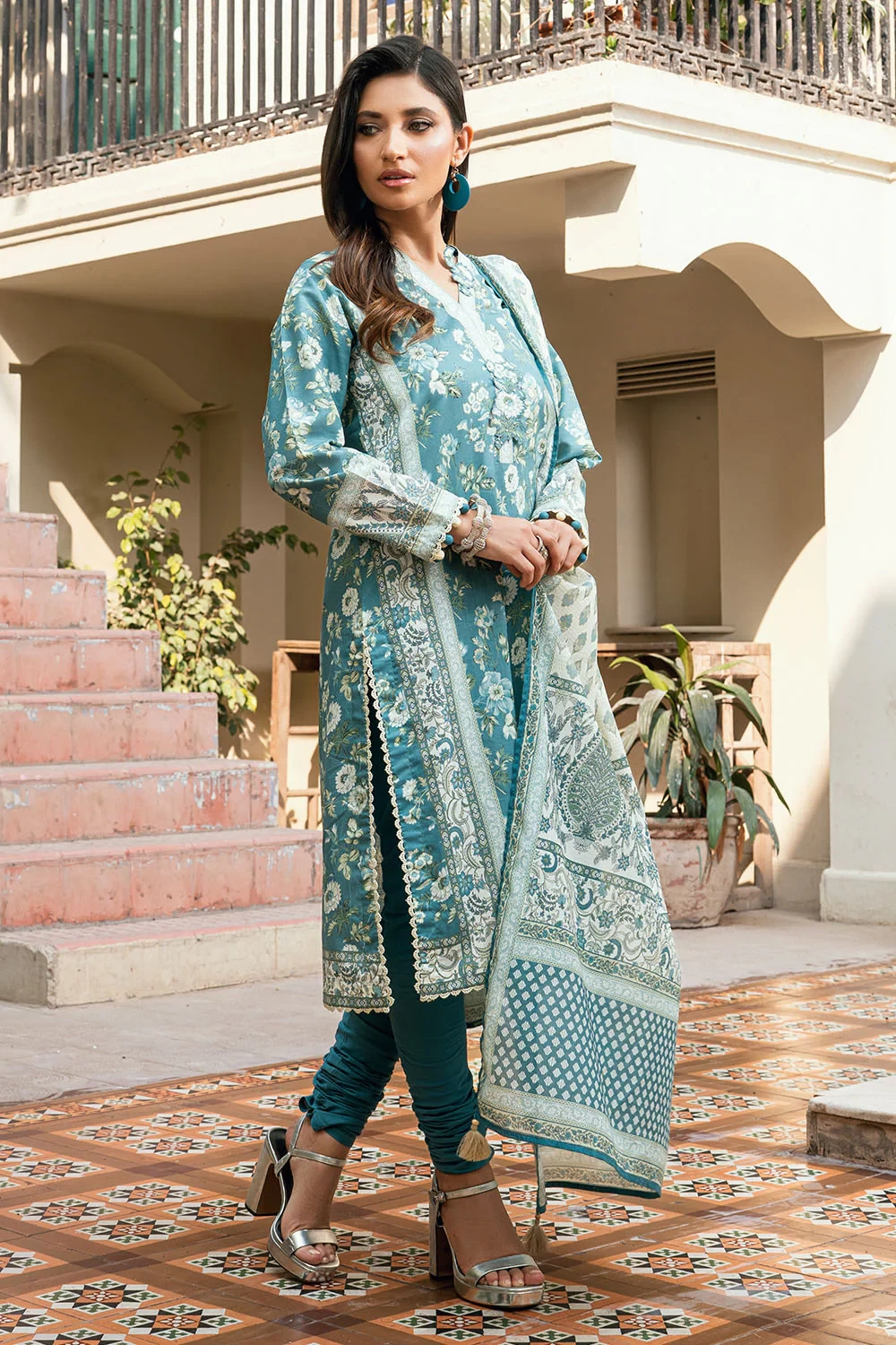 3 Piece Printed Cross Hatch Suit with Lawn Dupatta CH-62015 - W-FB-DR-26-455513