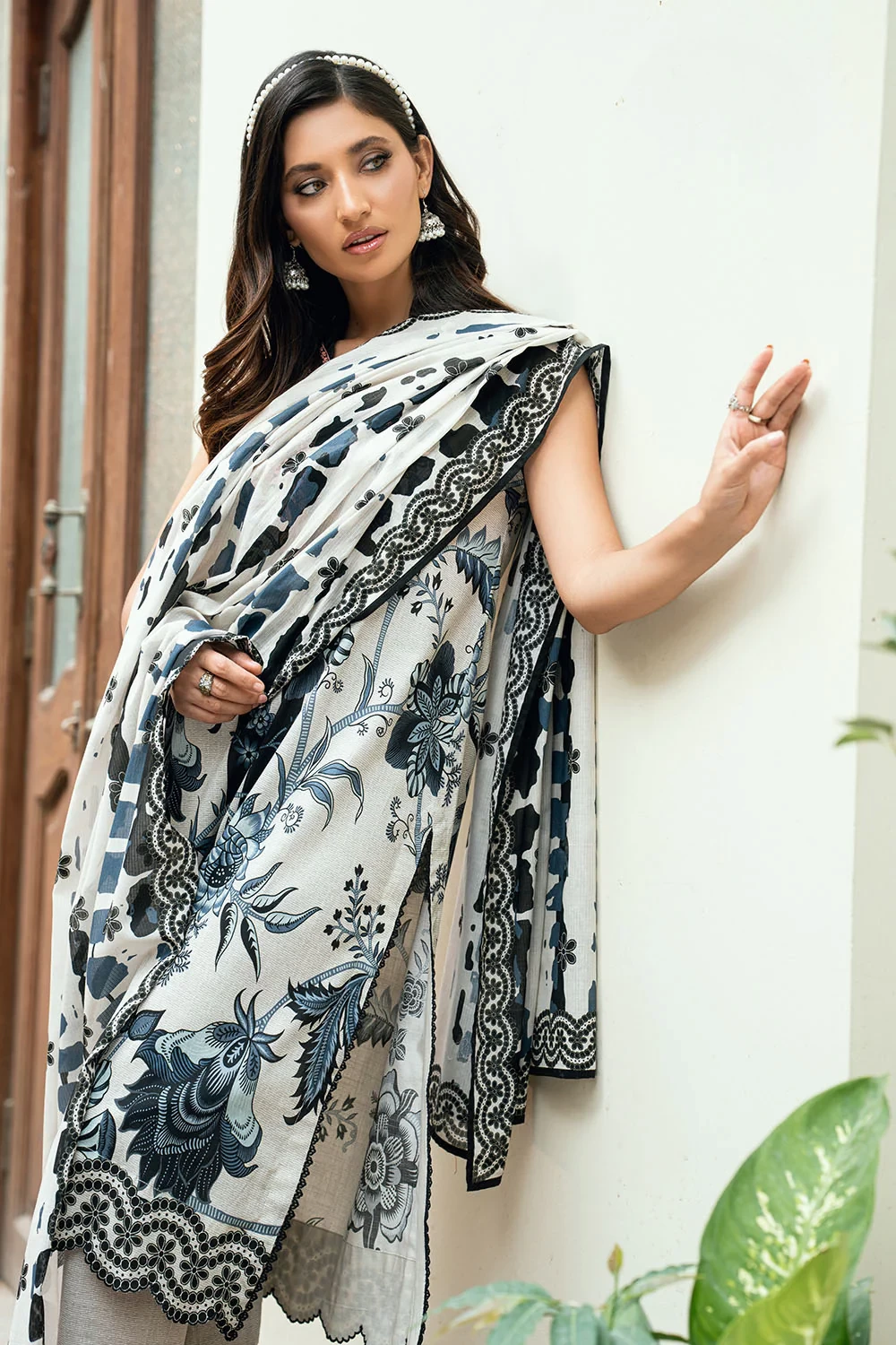 3 Piece Printed Cross Hatch Suit with Lawn Dupatta CH-62018 - W-FB-DR-26-455514