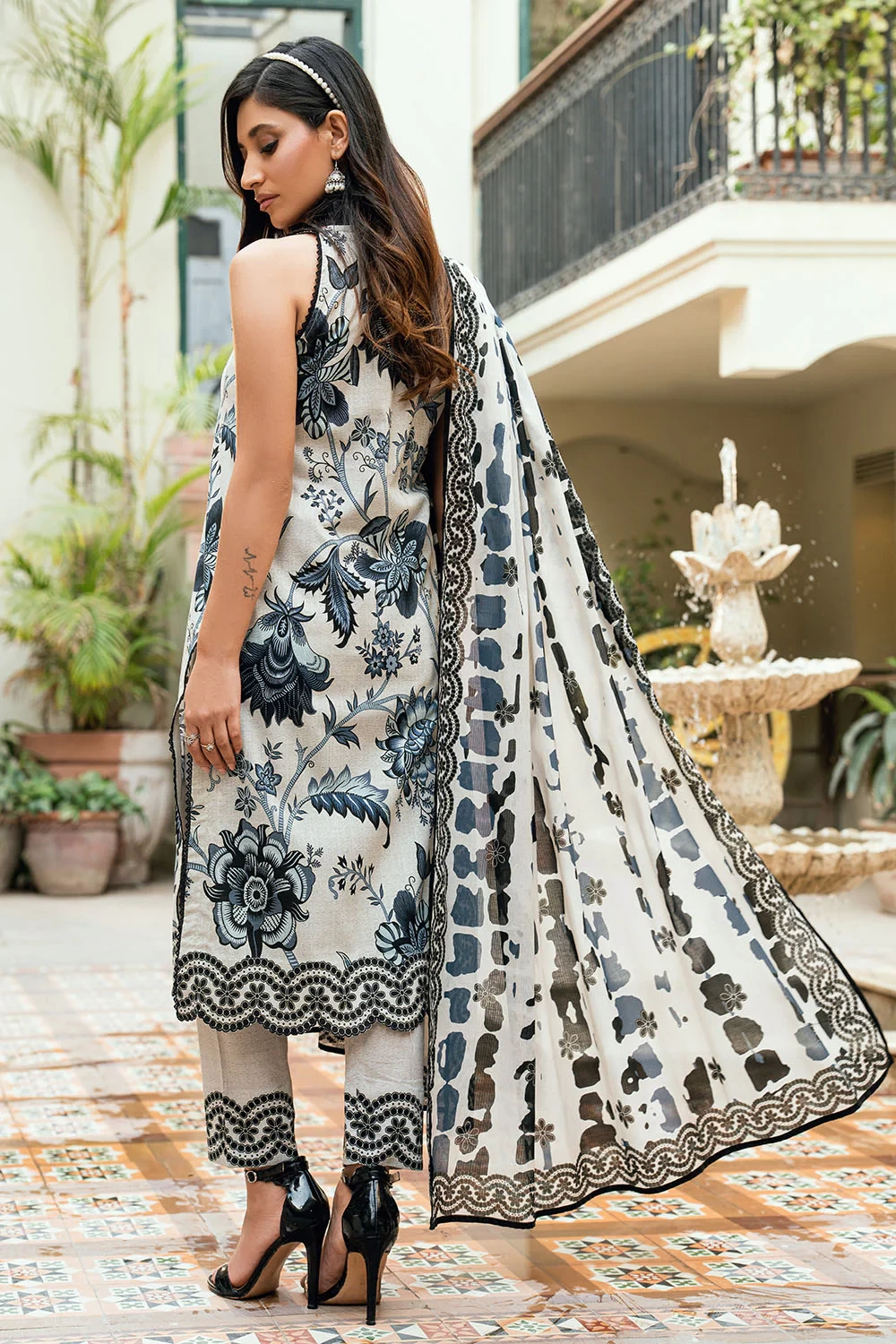 3 Piece Printed Cross Hatch Suit with Lawn Dupatta CH-62018 - W-FB-DR-26-455514