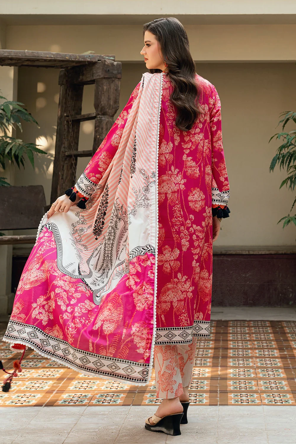 3 Piece Printed Cross Hatch Suit with Lawn Dupatta CH-62021 - W-FB-DR-26-455517