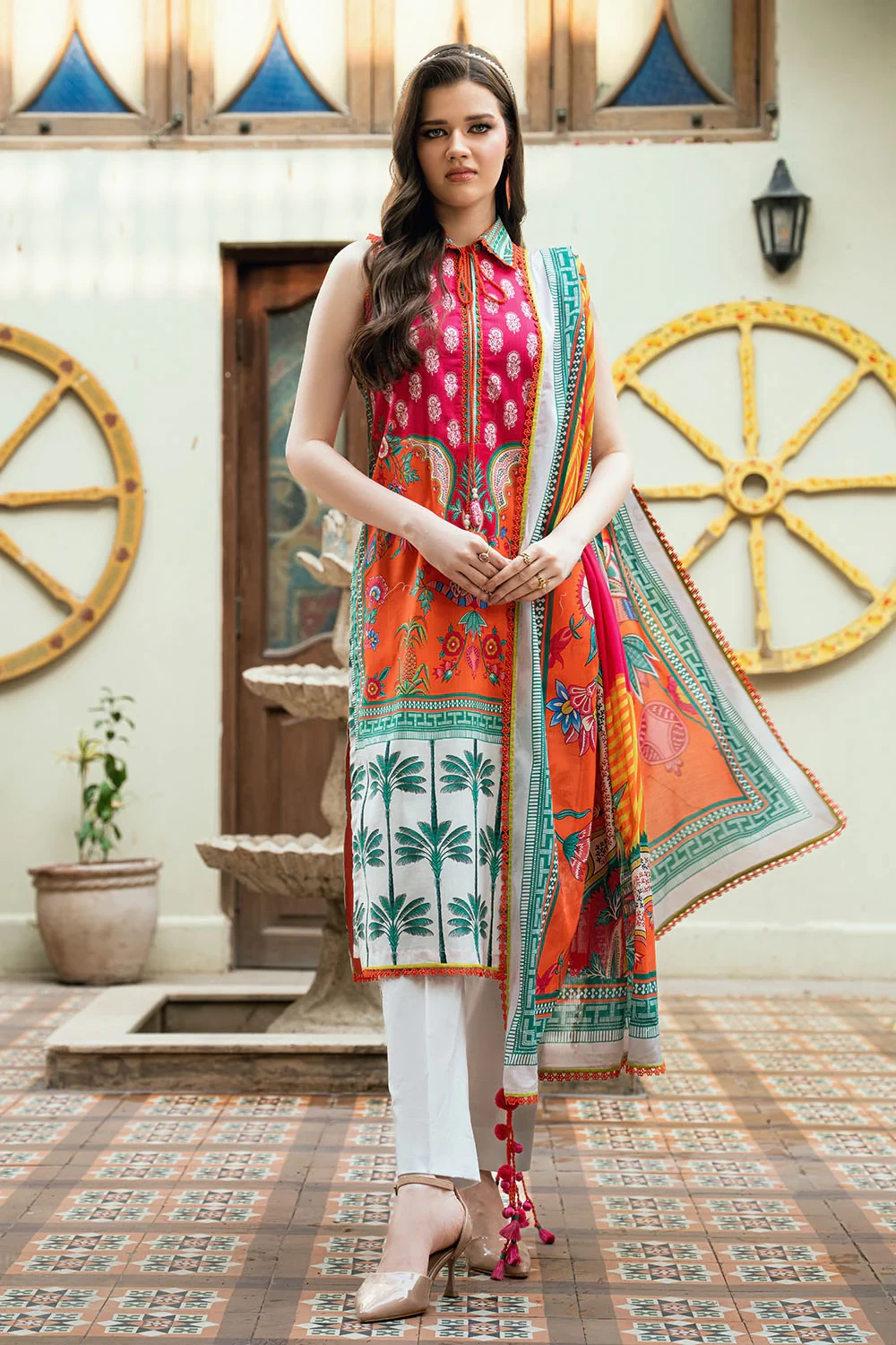3 Piece Printed Cross Hatch Suit with Lawn Dupatta CH-62020 - W-FB-DR-26-455516