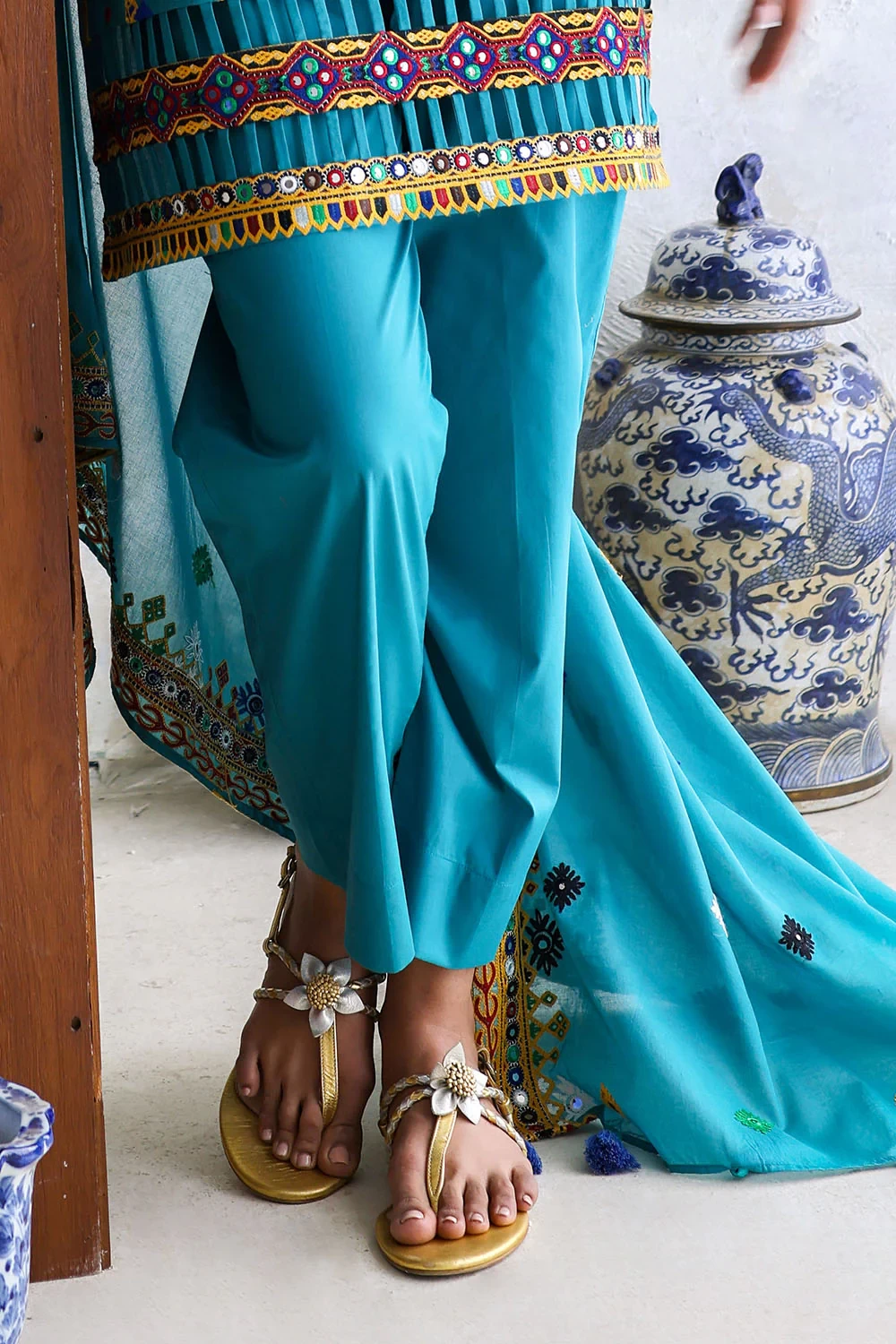 3 Piece Embroidered Lawn Suit with Lawn Dupatta and Borders CL-52569 - W-FB-FS-2