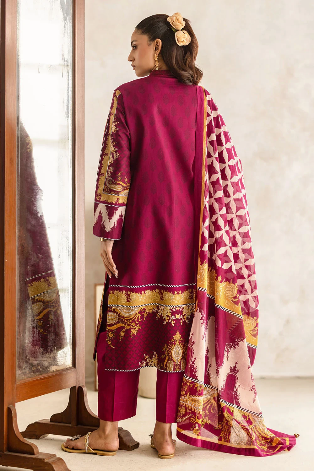 3 Piece Printed Lawn Suit with Embroidered Neckline CL-52076 - W-FB-FS-26-455979