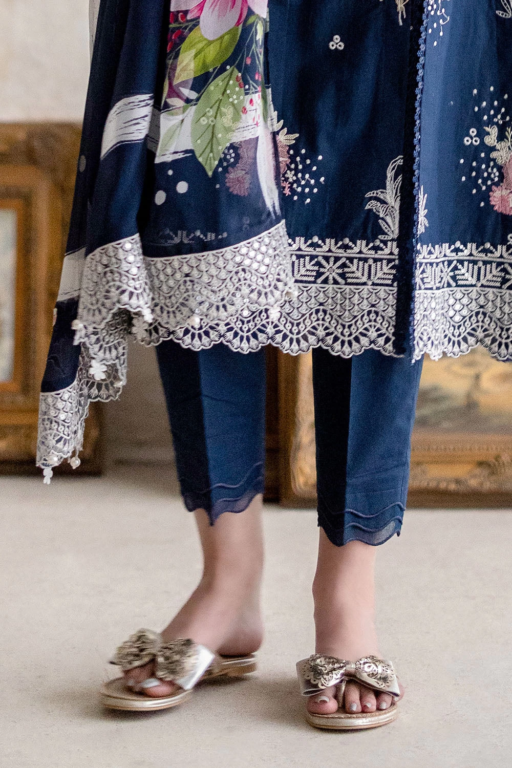 3 Piece Embroidered Lawn Suit with Chiffon Dupatta and Borders PM-62043 - W-FB-F