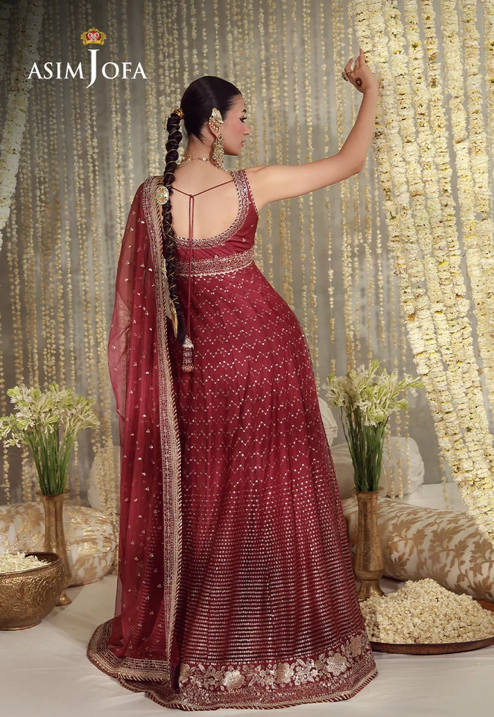 AJULFE-01 Embroidered Poly Net 3 Pcs