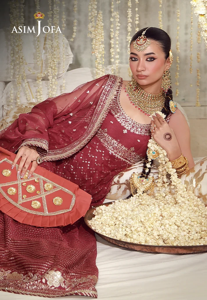 AJULFE-01 Embroidered Poly Net 3 Pcs