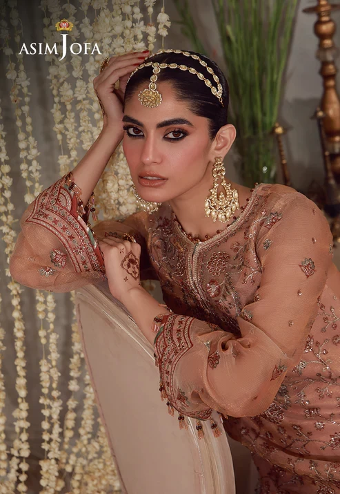 AJULFE-12 Embroidered Zari Check Net 3 Pcs