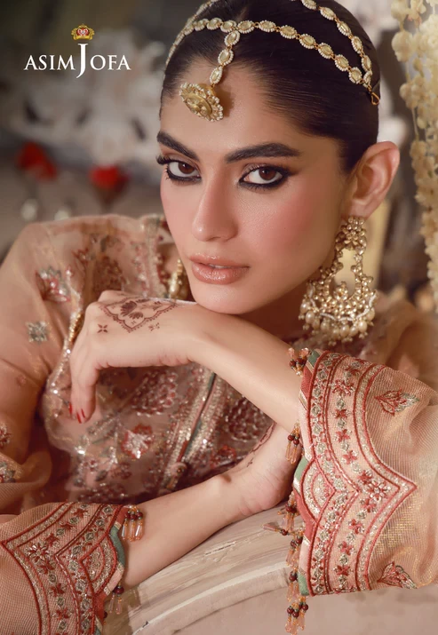 AJULFE-12 Embroidered Zari Check Net 3 Pcs