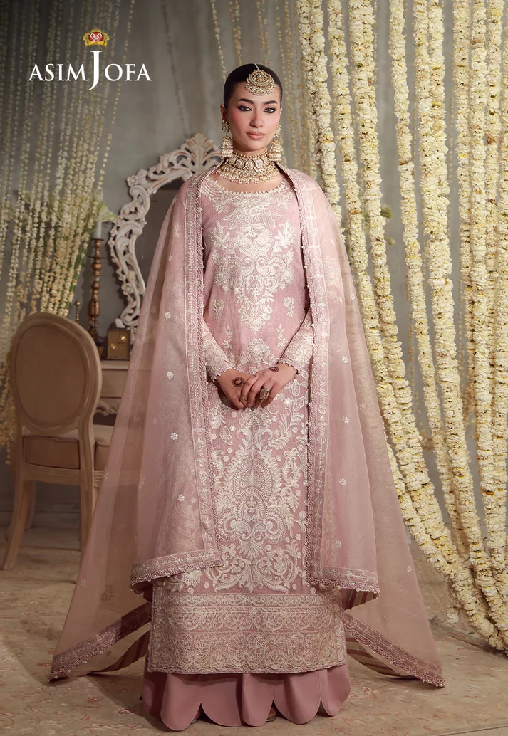 AJULFE-09 Embroidered Javeria Net 3 Pcs