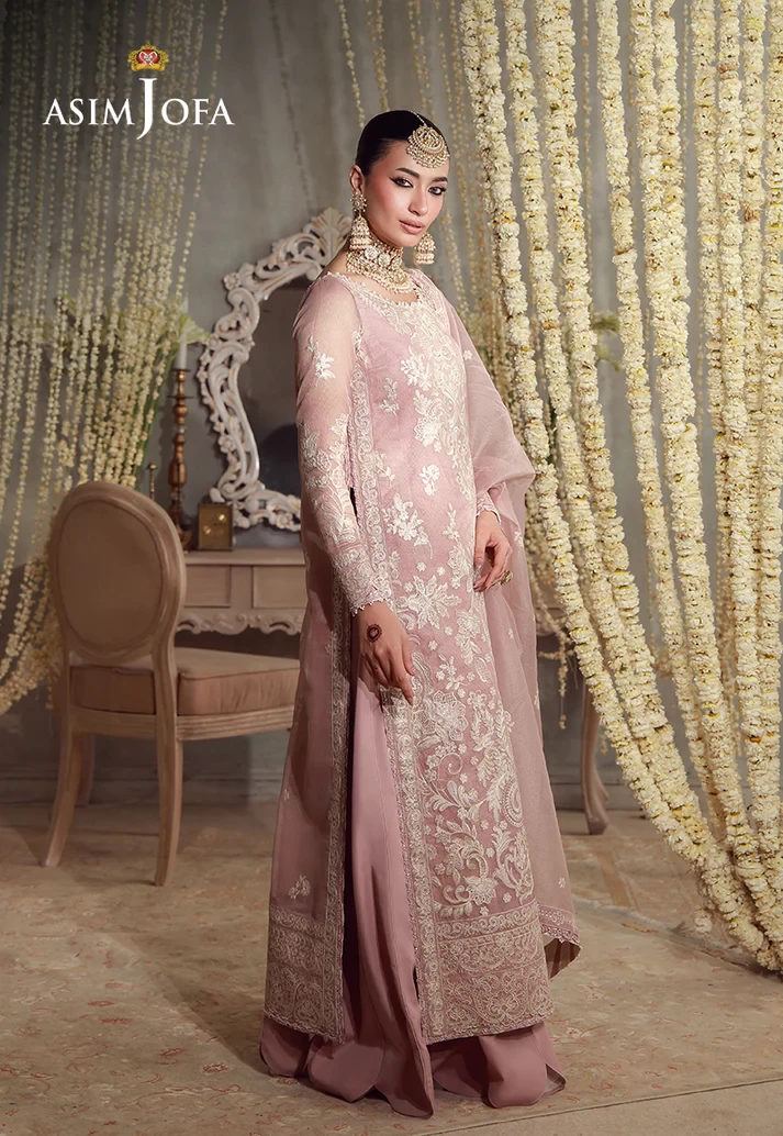 AJULFE-09 Embroidered Javeria Net 3 Pcs