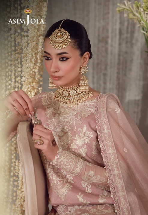 AJULFE-09 Embroidered Javeria Net 3 Pcs
