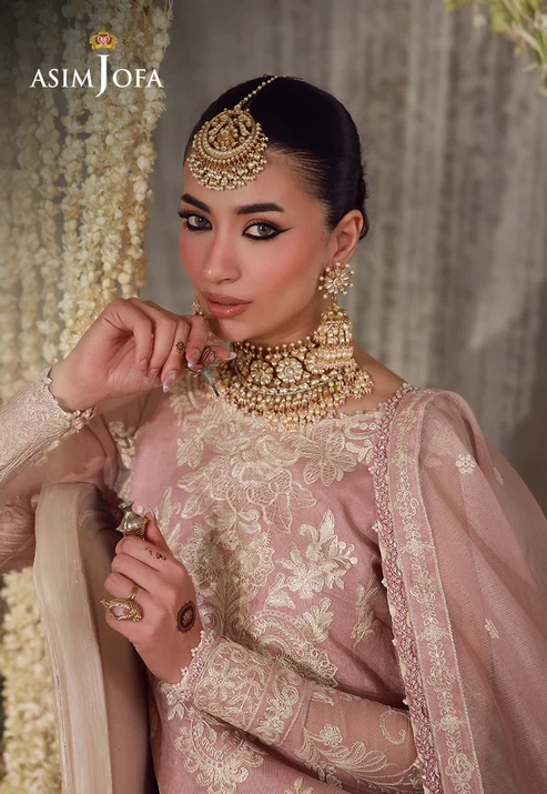 AJULFE-09 Embroidered Javeria Net 3 Pcs