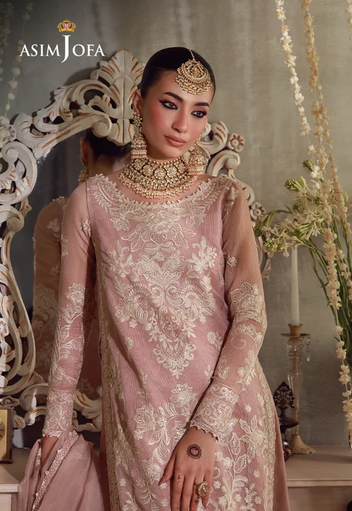 AJULFE-09 Embroidered Javeria Net 3 Pcs