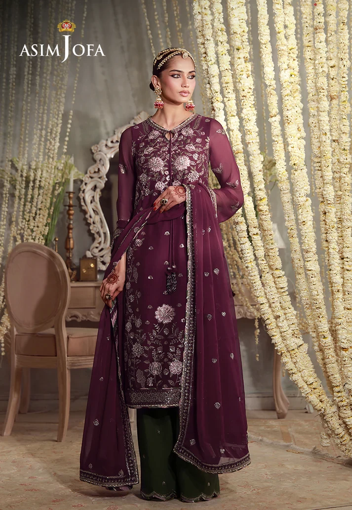 AJULFE-11 Embroidered Chiffon 3 Pcs