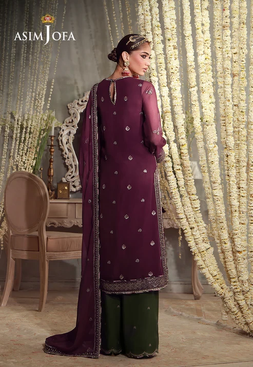 AJULFE-11 Embroidered Chiffon 3 Pcs