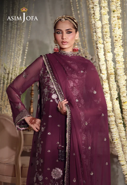 AJULFE-11 Embroidered Chiffon 3 Pcs