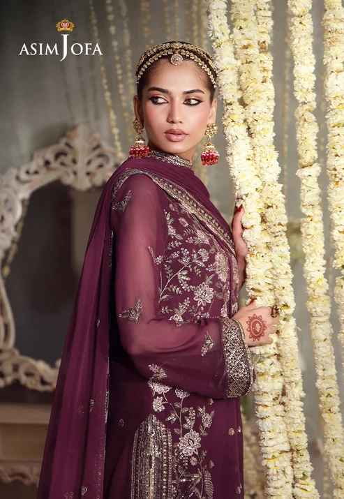 AJULFE-11 Embroidered Chiffon 3 Pcs