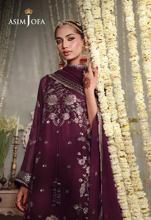 AJULFE-11 Embroidered Chiffon 3 Pcs