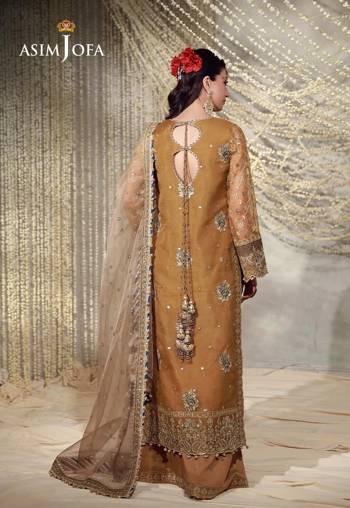 AJULFE-03 Embroidered Organza 3 Pcs