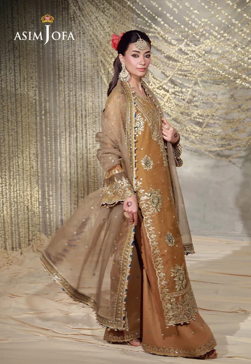 AJULFE-03 Embroidered Organza 3 Pcs