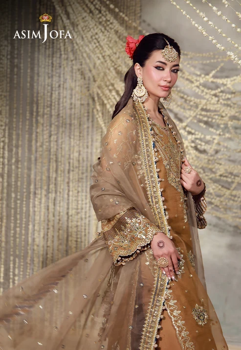 AJULFE-03 Embroidered Organza 3 Pcs