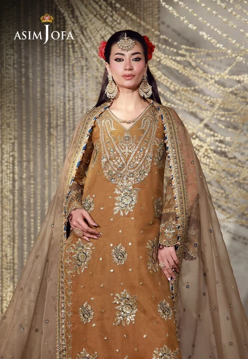 AJULFE-03 Embroidered Organza 3 Pcs