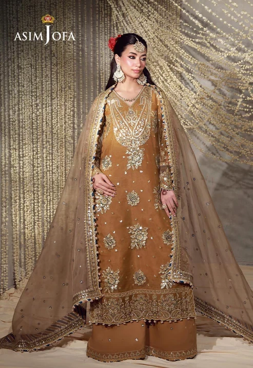 AJULFE-03 Embroidered Organza 3 Pcs